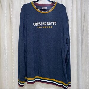 retro crested butte colorado ski sweatshirt